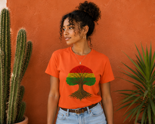 T-shirt Graphique Arbre Roots – Inspiration Reggae