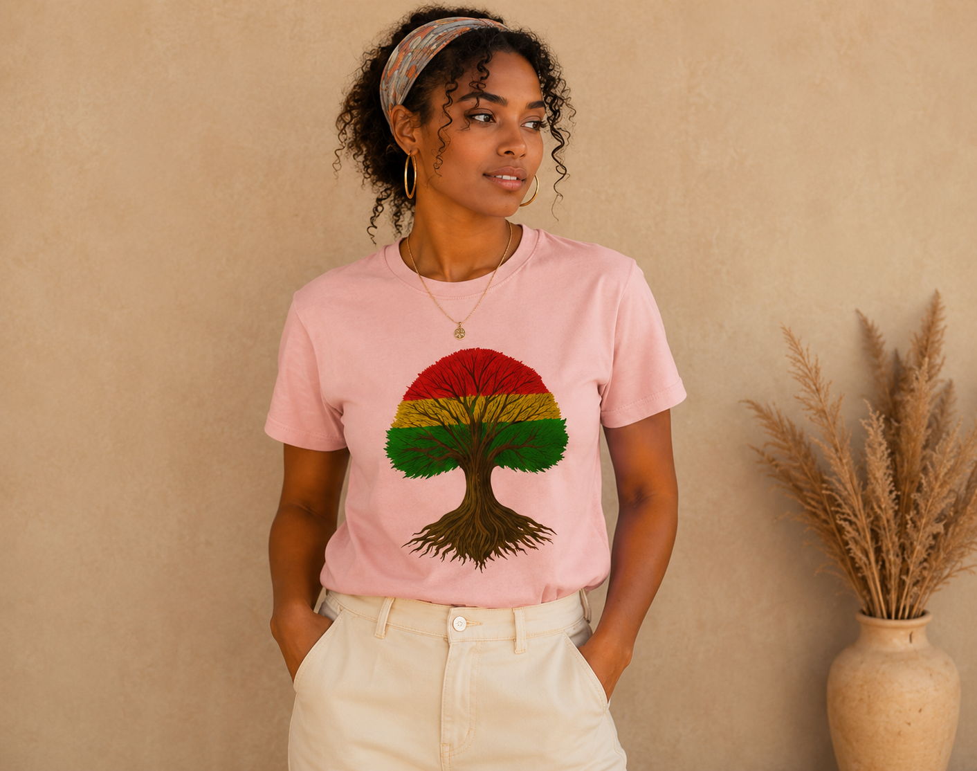 T-shirt Graphique Arbre Roots – Inspiration Reggae