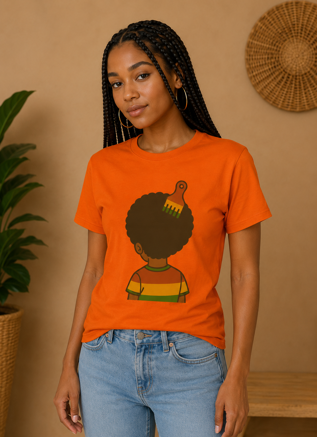 T-shirt Femme Cheveux Naturels & Culture Afro