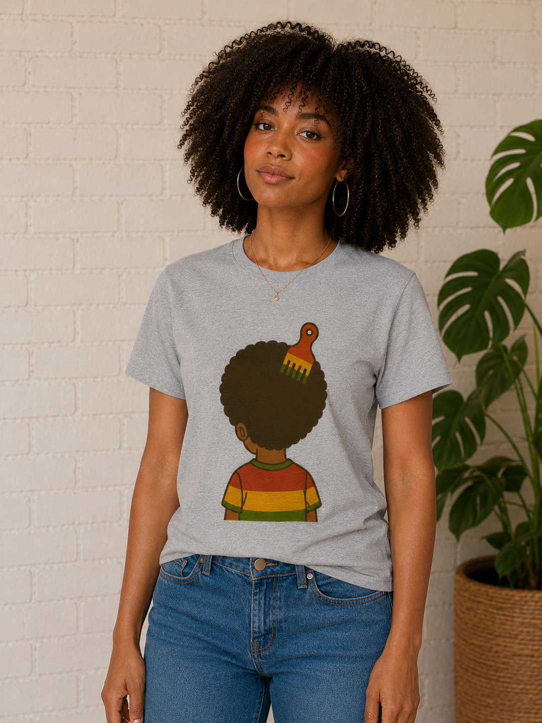 T-shirt Femme Cheveux Naturels & Culture Afro