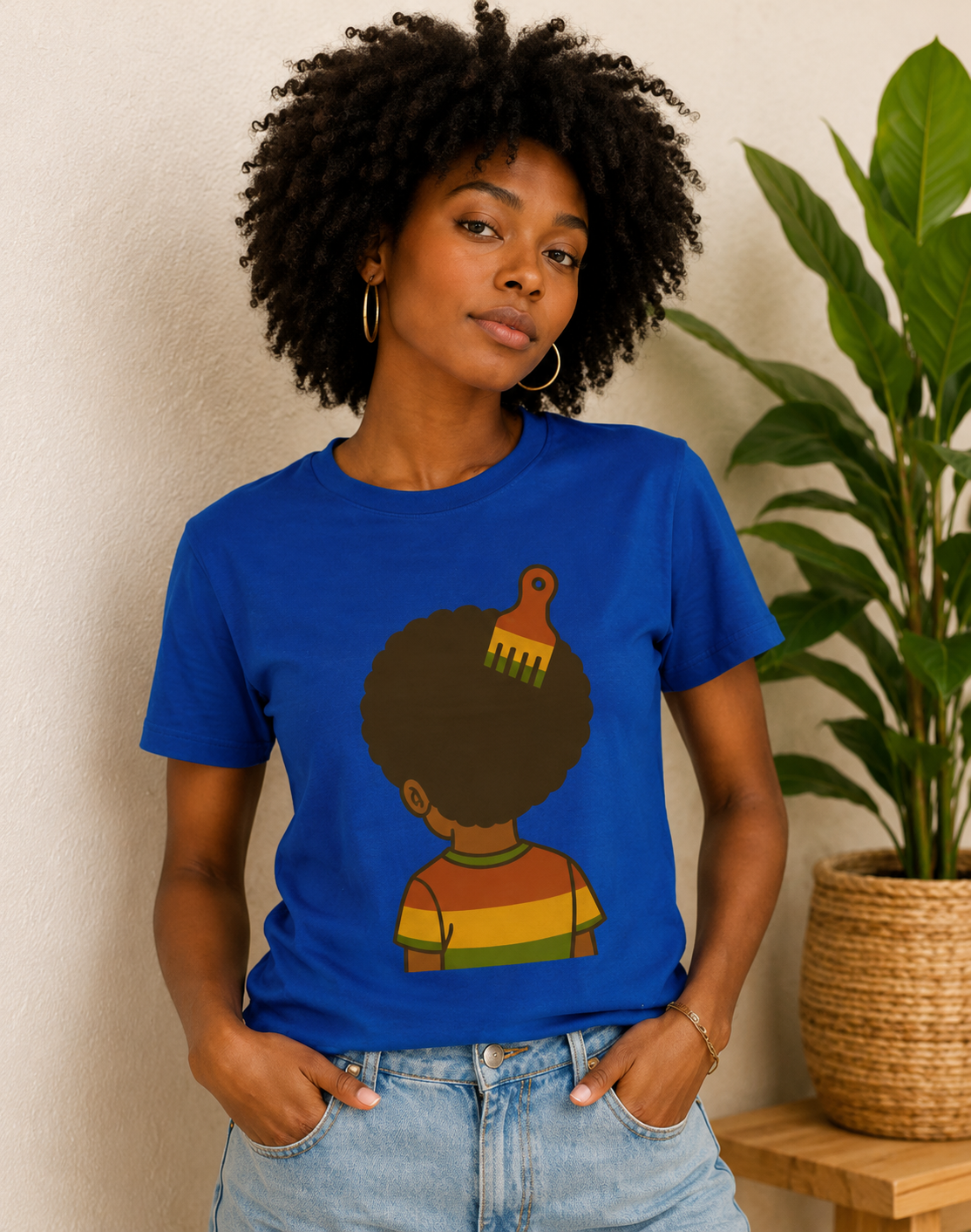 T-shirt Femme Cheveux Naturels & Culture Afro