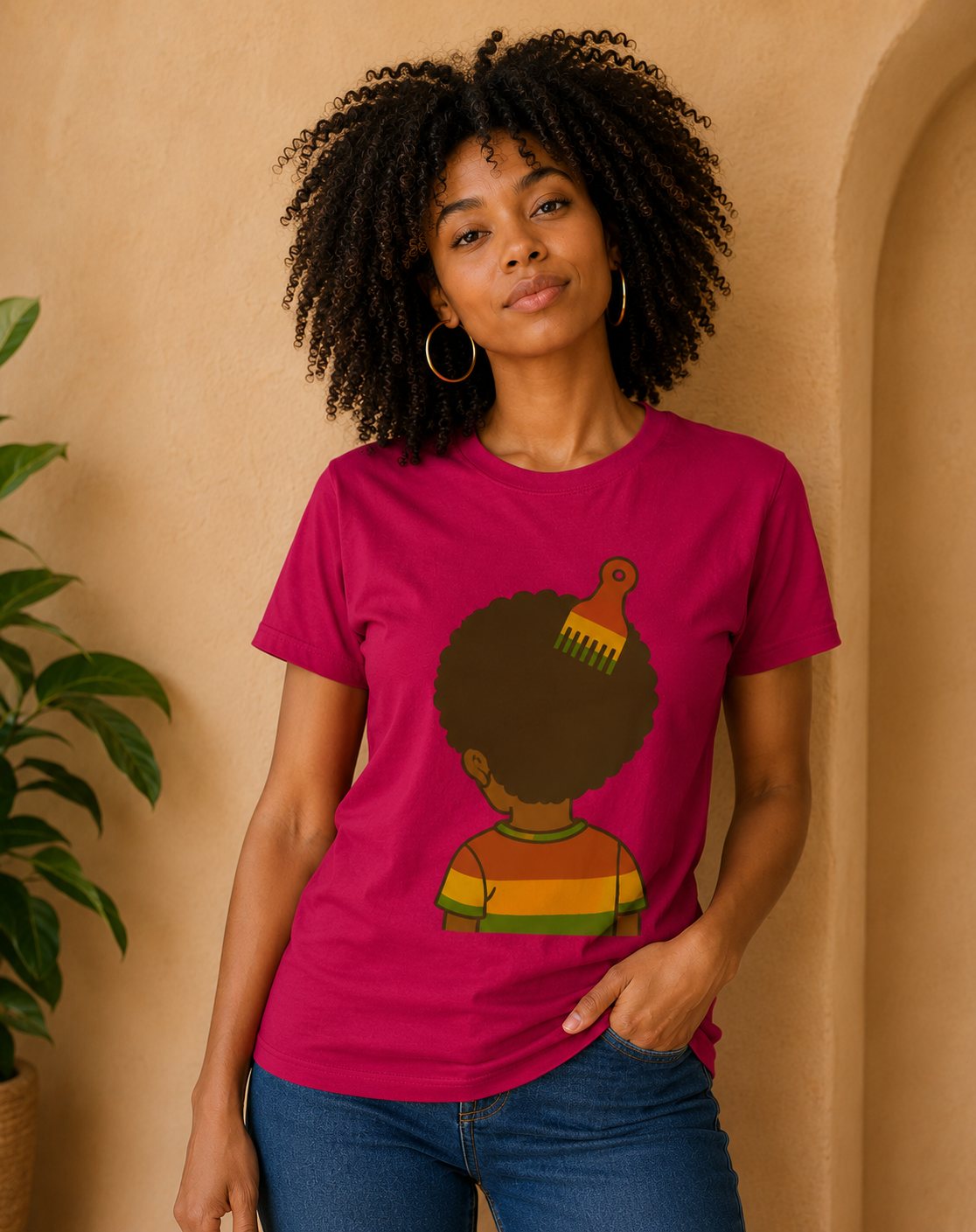 T-shirt Femme Cheveux Naturels & Culture Afro