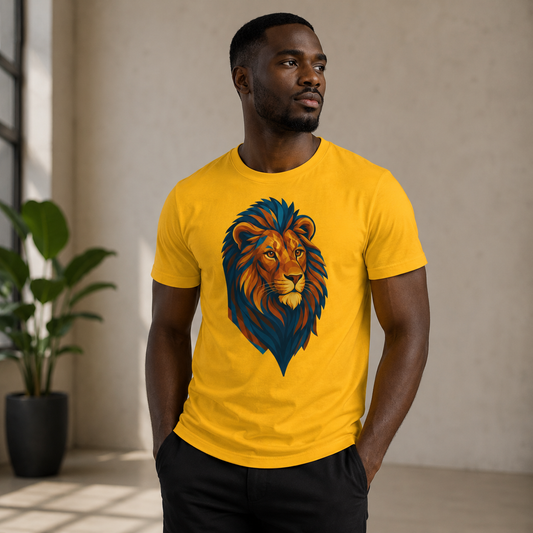 T-shirt lion graphique – Style puissant et moderne